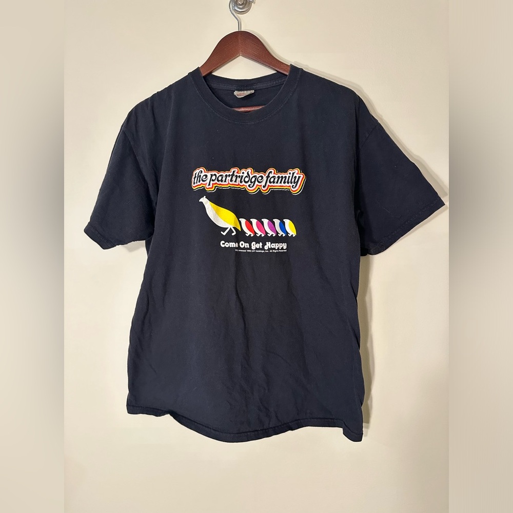 Vintage Retro partridge family music group Tv show Hanes t shirt size Large 1998